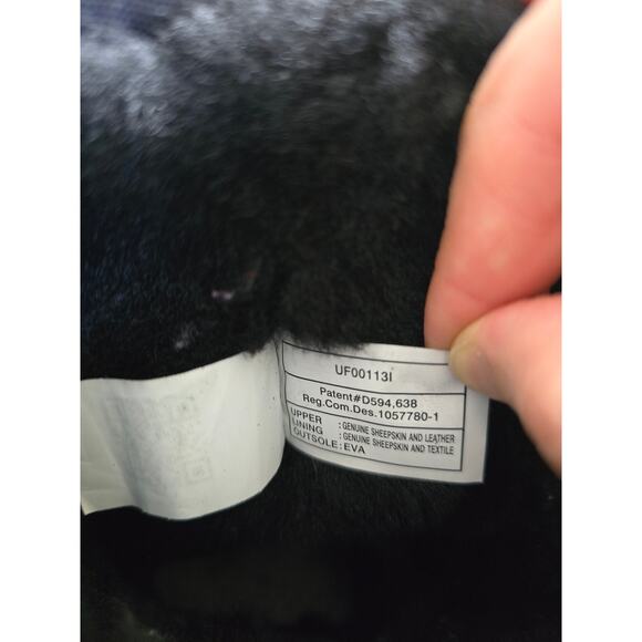 Ugg Australia Classic Short II Boots in Black Sheepskin Leather Women's Size 9 - Picture 6 of 9